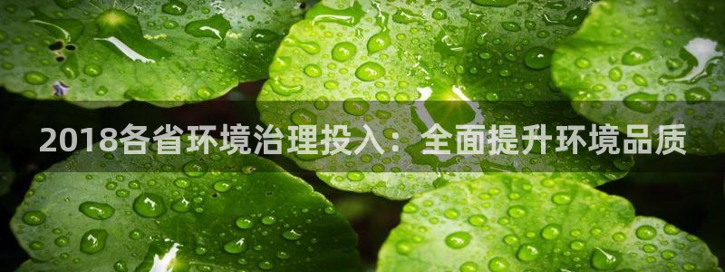 凯发就来凯发天生赢家一触即发|2018各省环境治理投入：全面提升环境品质