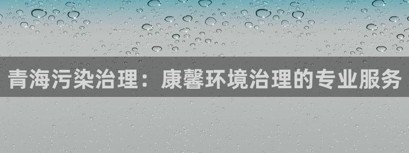 凯发唯一官方网站|青海污染治理：康馨环境